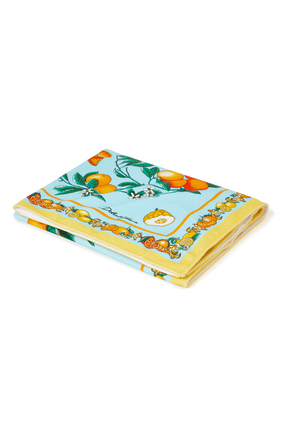 Citrus Print Terrycloth Beach Towel